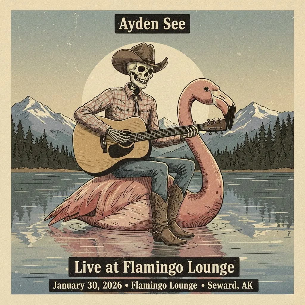 Graphic for Ayden See live at Flamingo Lounge in Seward, Alaska on January 30, 2026.