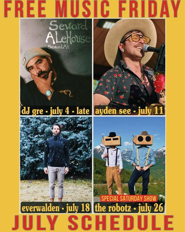 Graphic for Ayden See solo performance at Seward Alehouse on July 11, 2025.