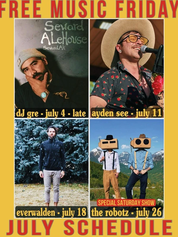 Graphic for Ayden See solo performance at Seward Alehouse on July 11, 2025.
